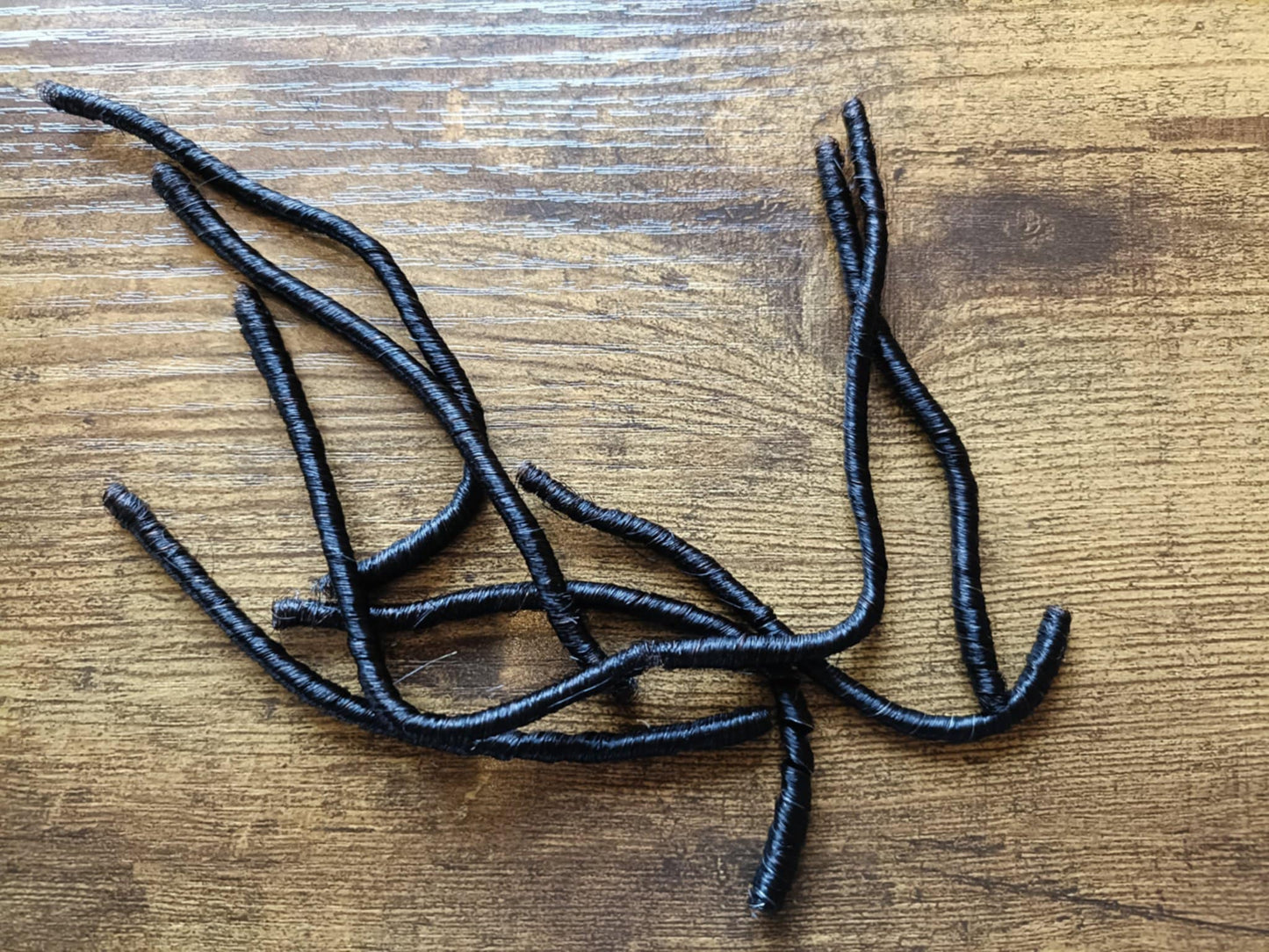 Natural Black permanenetly curled yak-20 grams