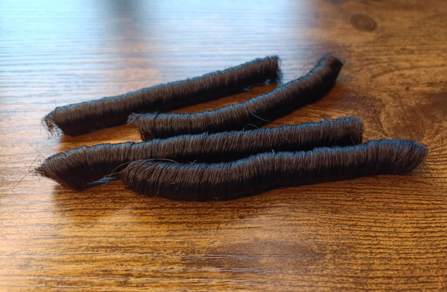 Natural Black permanenetly curled yak-20 grams