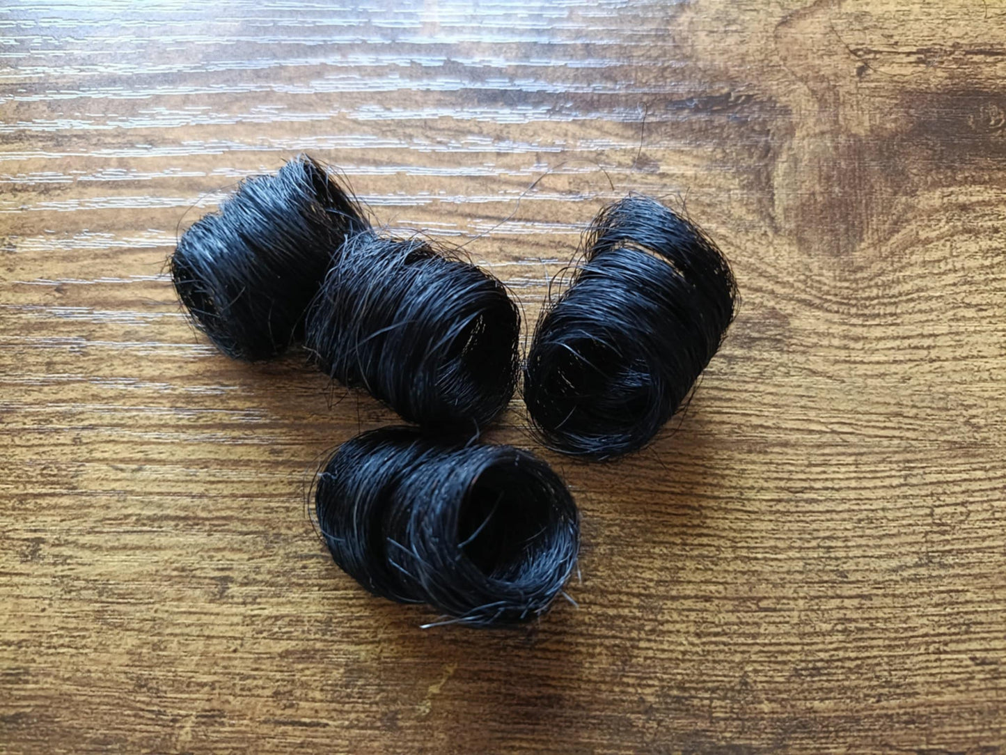 Natural Black permanenetly curled yak-20 grams