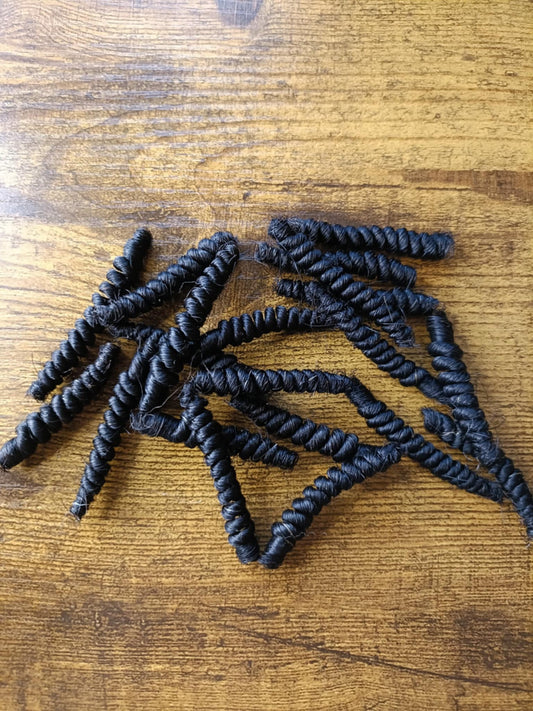Natural Black yak permanently coil curl-20 gram